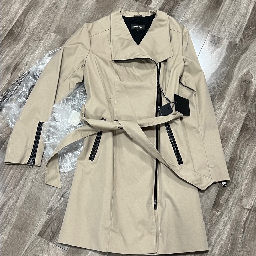 🔥🔥MACKAGE – Estela Belted Long Trench Coat - SAND/L